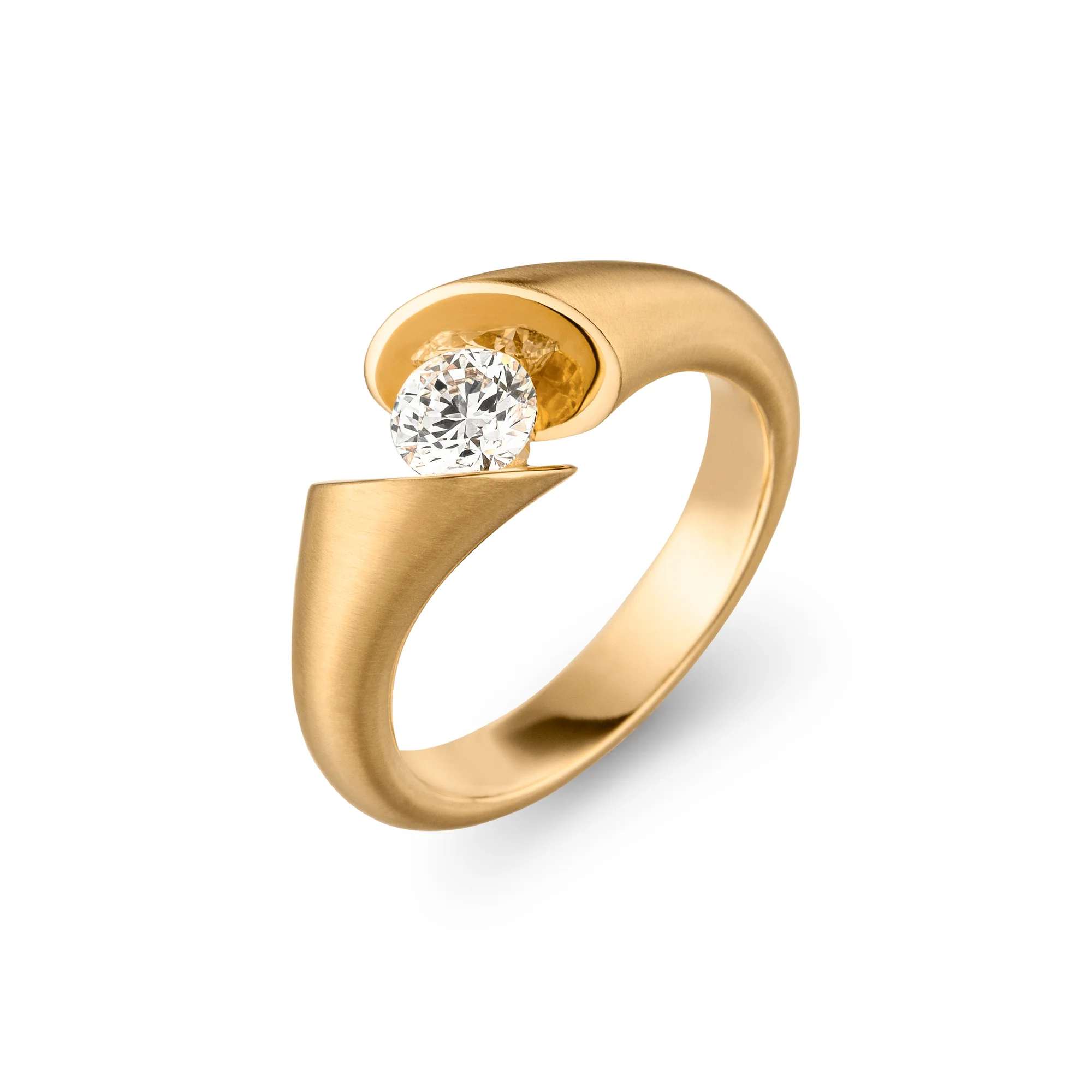 Schaffrath Calla Antragsring Einsteiner Solitaire CALLA 0,50 ct 1 ct Brillant  G Diamant