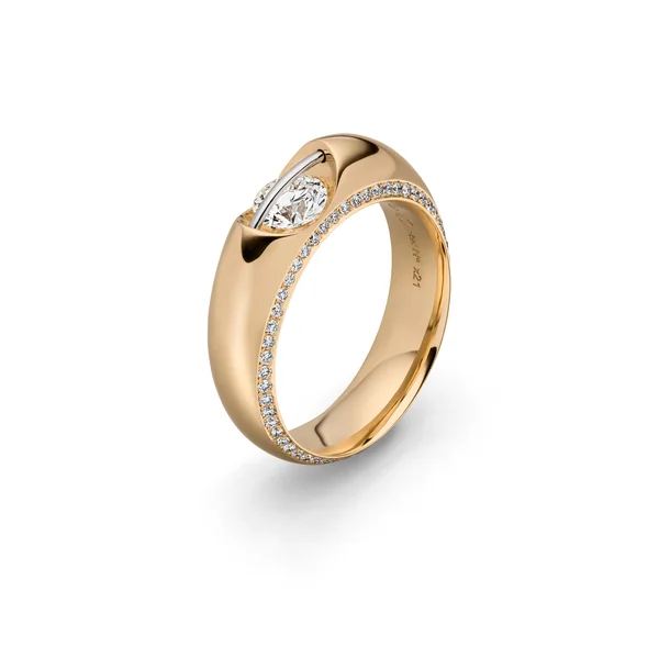 Schaffrath &ndash; Goldschmuck 750 &ndash; Liberté L1062 Ring Diamant 0,50 ct Roségold (Brillant)