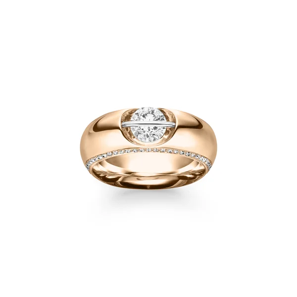 Schaffrath &ndash; Goldschmuck 750 &ndash; Liberté L1062 Ring Diamant 0,70 ct Roségold (Brillant)
