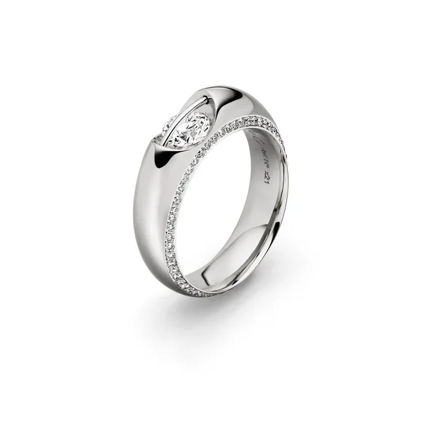 Schaffrath &ndash; Goldschmuck 750 &ndash; Liberté L1062 Ring Diamant 0,50 ct Weißgold (Brillant)
