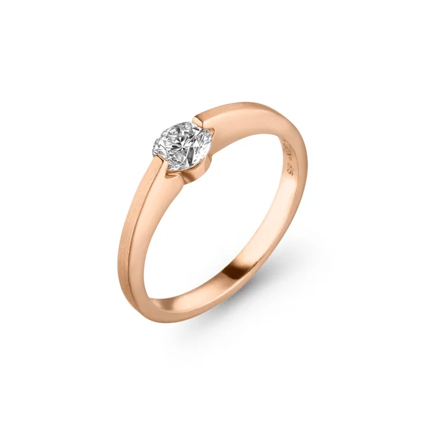 Schaffrath &ndash; Goldschmuck 750 &ndash; Liberté L2N20 Ring Diamant 0,50 ct Roségold (Brillant)